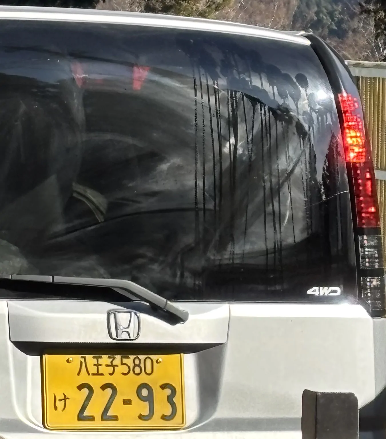 当て逃げ犯 2026.1.11 8時頃 八王子2293 シルバー軽自動車　歩いていて止まっているのにすれ違いでぶつけて逃走