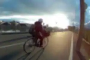 高校生、工場関係者などなど、逆走者多数の路線。自動車に向かって高速で走ってくるので脅威。警察の摘発を待ちたい。